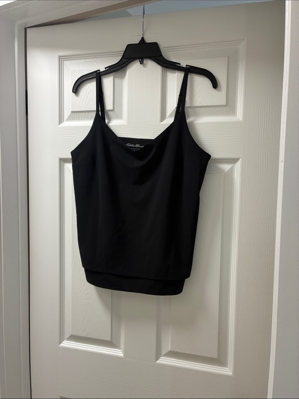 Eddie Bauer Black Draped Neck Camisole